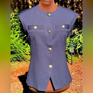 NWT MICHAEL KORS sL gorgeous navy vest-versatile piece-classy!